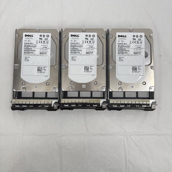 Lot 3 Dell EqualLogic Cheetah NS.2 600GB 10K 3.5 SAS HDD ST3600002SS 9FS066-057 - Picture 1 of 7